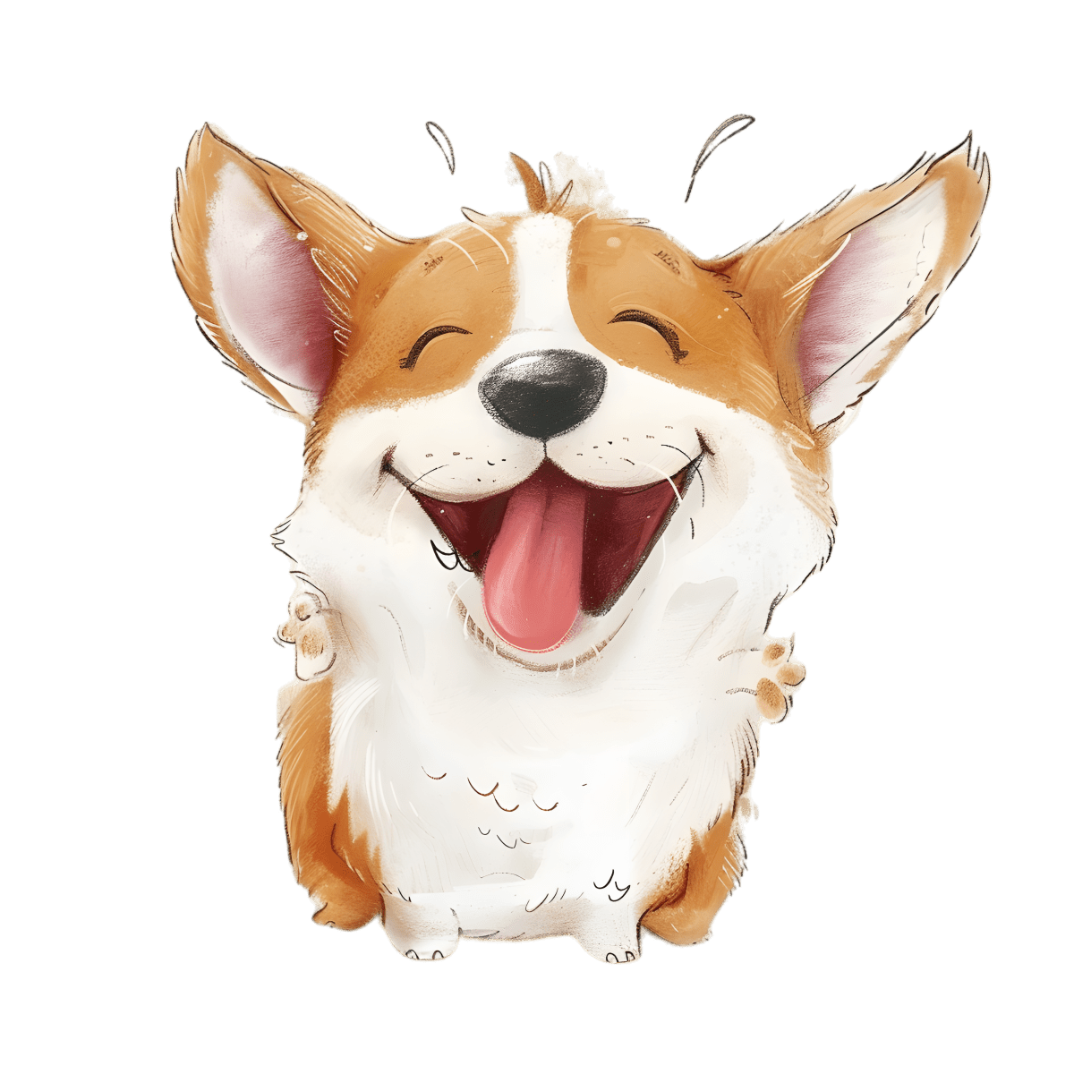 Corgi Goofball - Ready To Press DTF Transfers - Buy Bulk DTF