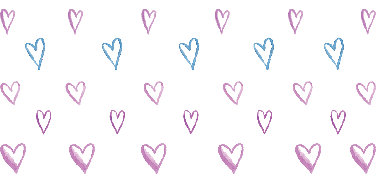 Countour Watercolor Hearts Libbey - UV DTF Libbey Glass Wrap - Buy Bulk DTF