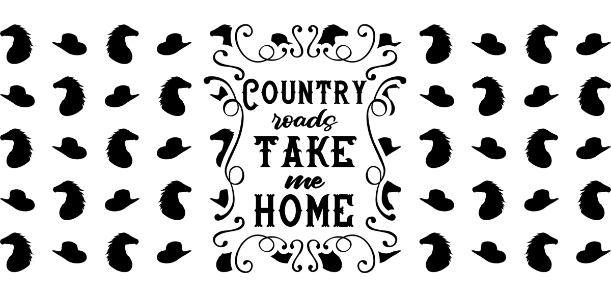 Country roads take me home - UV DTF Libbey Glass Wrap - Buy Bulk DTF