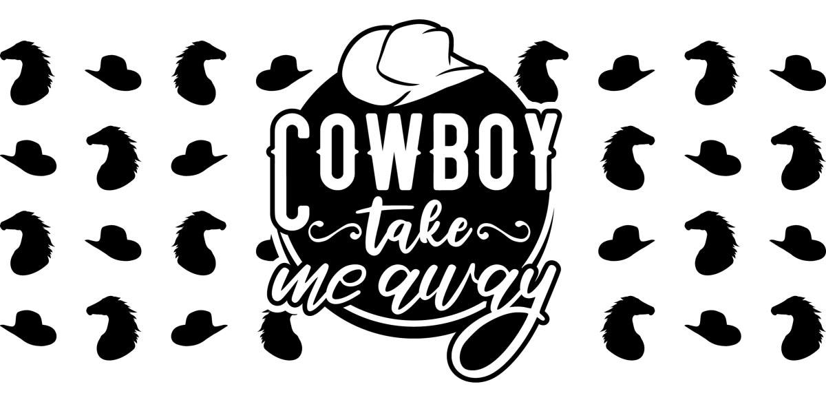 Cowboy take me away - UV DTF Libbey Glass Wrap - Buy Bulk DTF