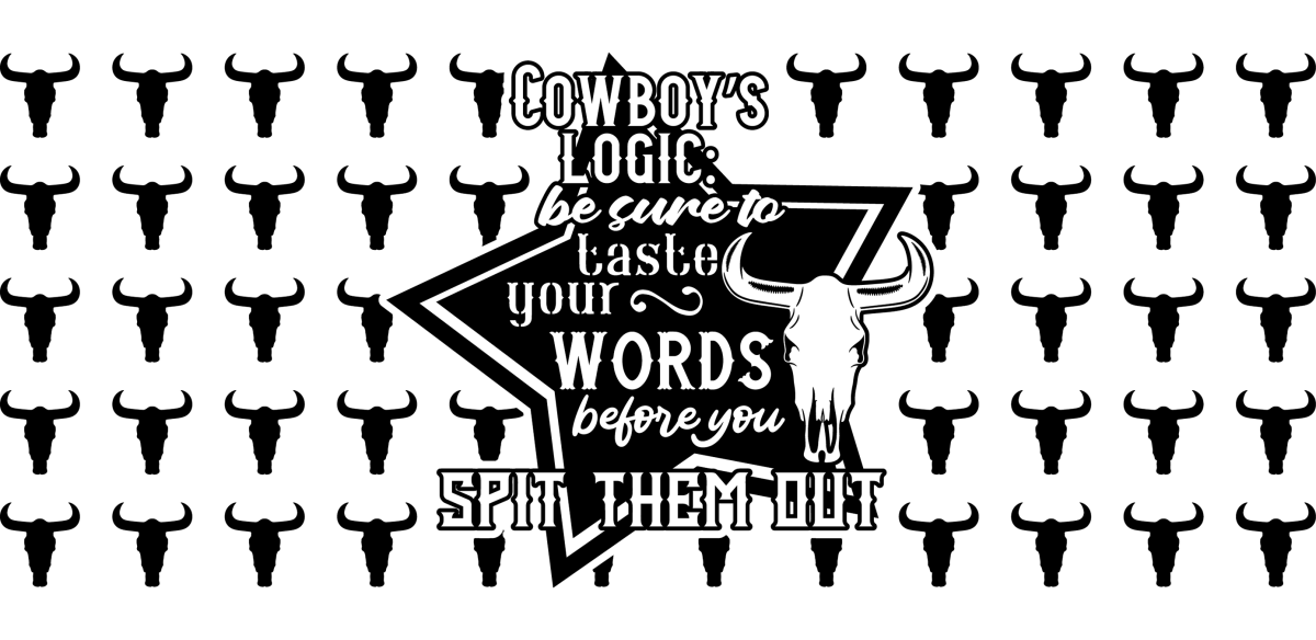 Cowboy’s logic - be sure to taste - UV DTF Libbey Glass Wrap - Buy Bulk DTF