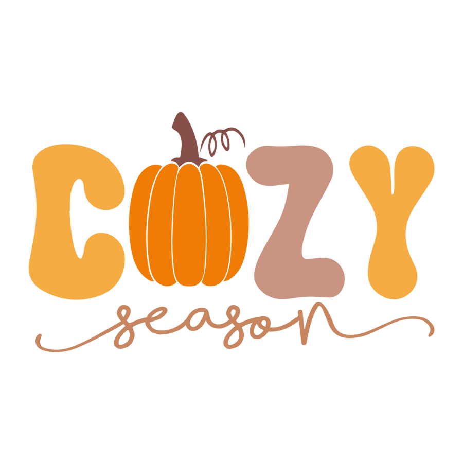 Cozy Season Pumpkin Ready To Press DTF Transfer - Buy Bulk DTF