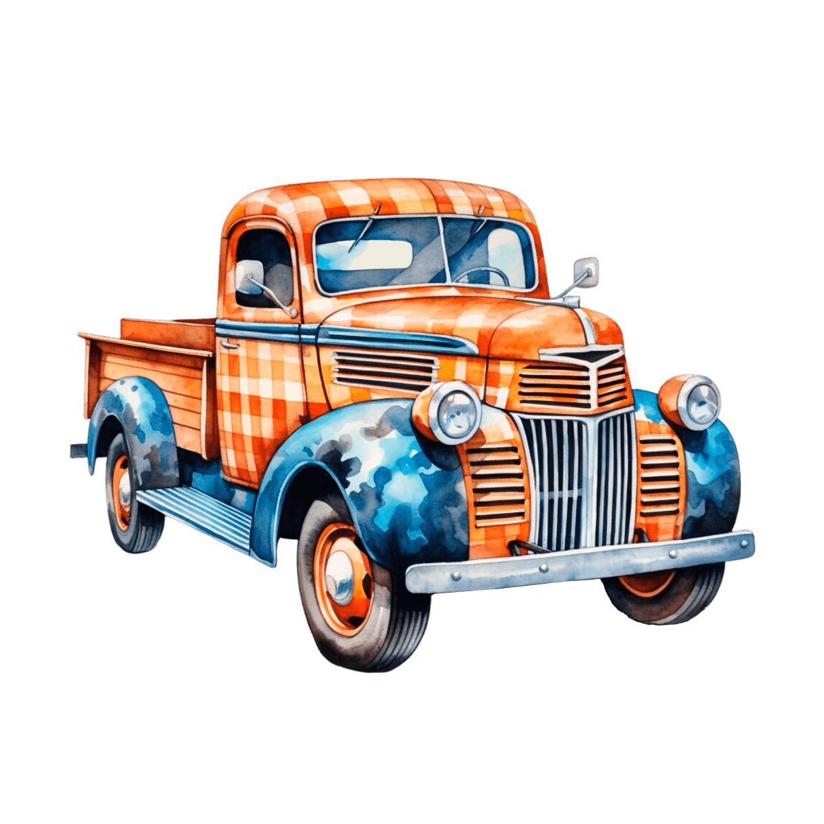 Cozy Watercolor Trucks for Christmas & Fall – Ready To Press DTF Transfers - Buy Bulk DTF