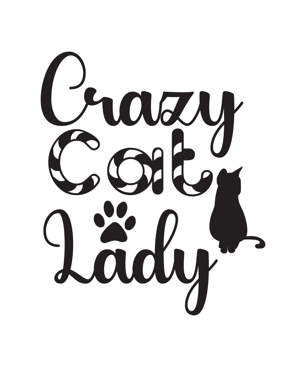 Crazy Cat Lady - Ready To Press DTF Transfer - Buy Bulk DTF