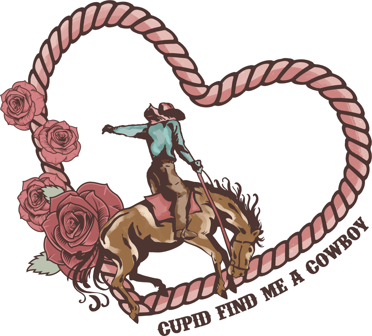 Cupid Find Me A Cowboy Ready To Press DTF Transfer - Buy Bulk DTF