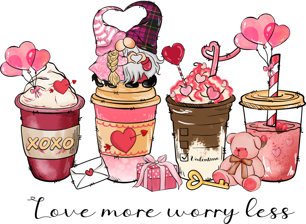 Cupid's Cappuccino - Ready to Press DTF Transfers - Buy Bulk DTF