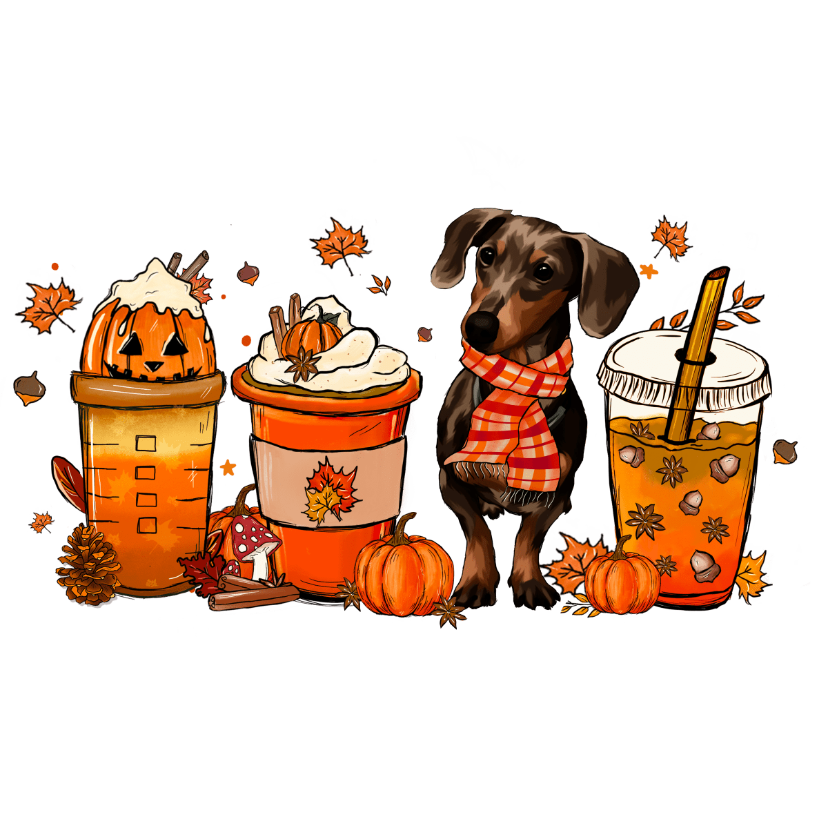 Dachshund Dog Coffee Mug - Ready To Press DTF Transfers - Buy Bulk DTF