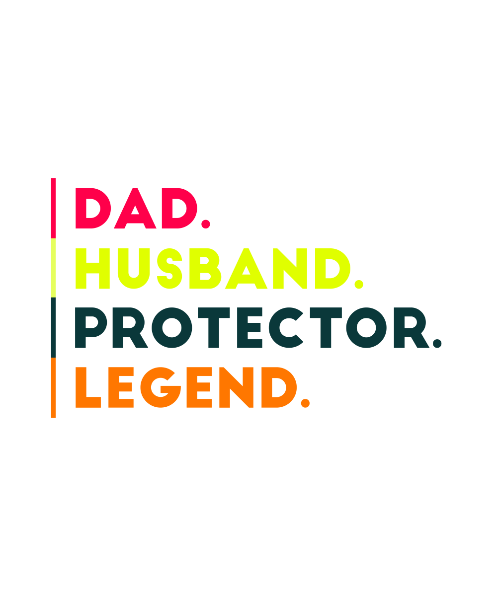 Dad, Husband, Protector, Legend - Ready To Press DTF Transfer - Buy Bulk DTF