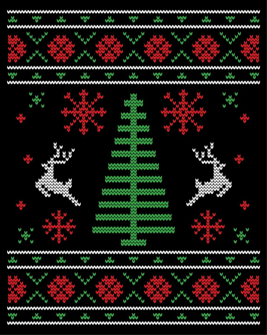 Deer Ornament Knitted Ugly Christmas Sweater Party Ready To Press DTF Transfer - Buy Bulk DTF