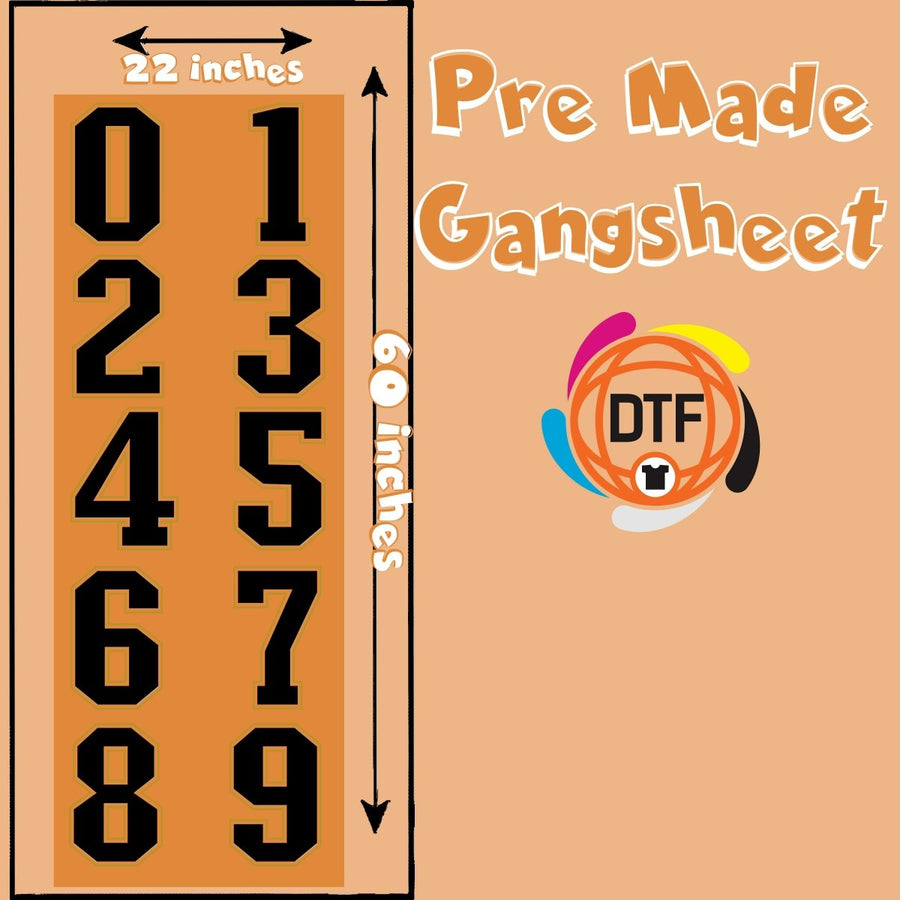 Digits Delight Premade DTF Gangsheet - Buy Bulk DTF