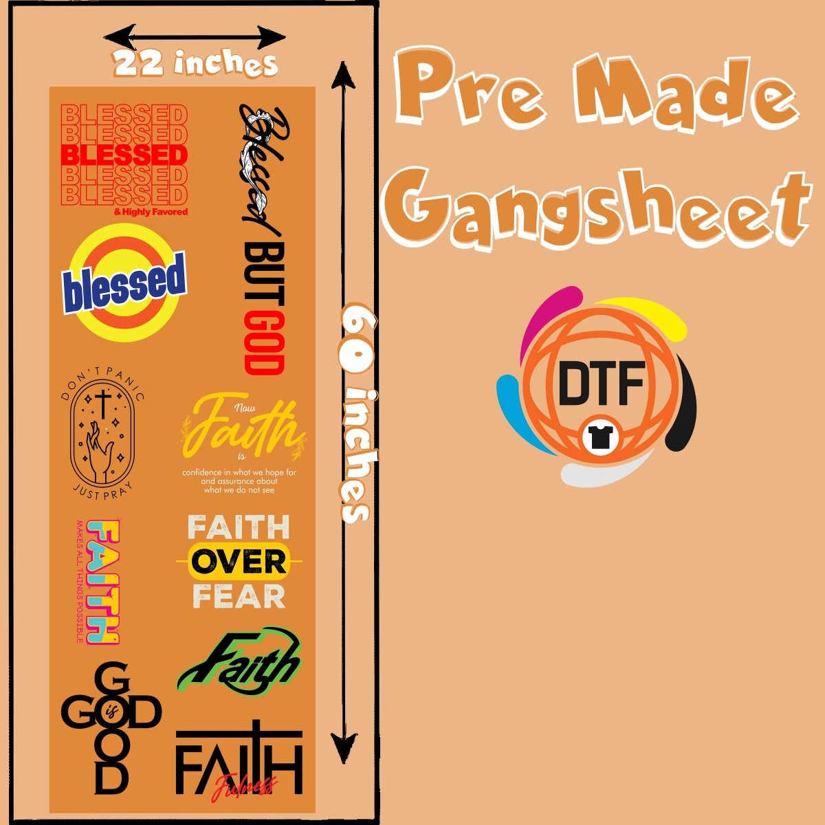Divine Designs Collective Premade DTF Gangsheet - Buy Bulk DTF