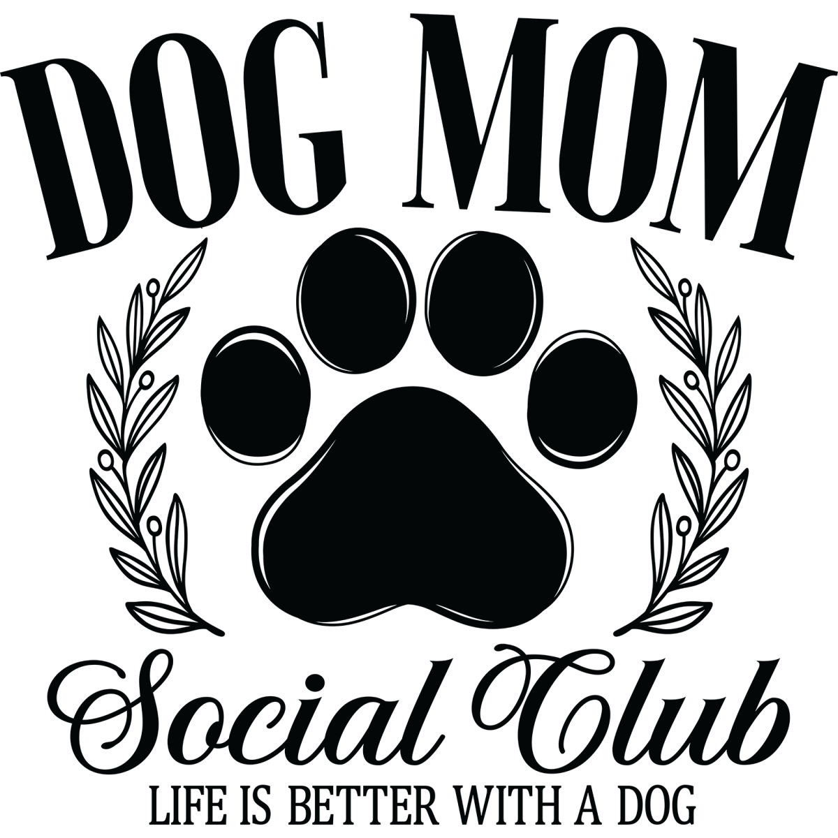 Dog Mom Social Club2 - Ready To Press DTF Transfers - Buy Bulk DTF