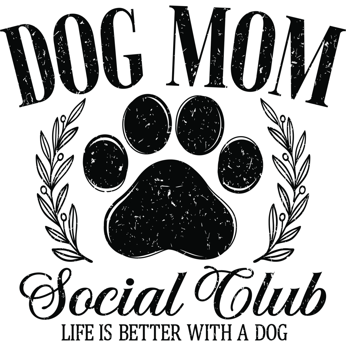 Dog Mom Social Club2 Retro - Ready To Press DTF Transfers - Buy Bulk DTF