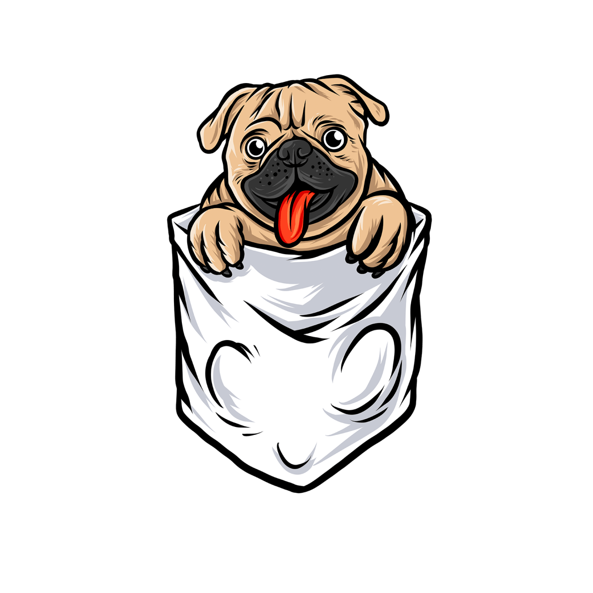 Dog Pocket - Ready To Press DTF Transfers - Buy Bulk DTF