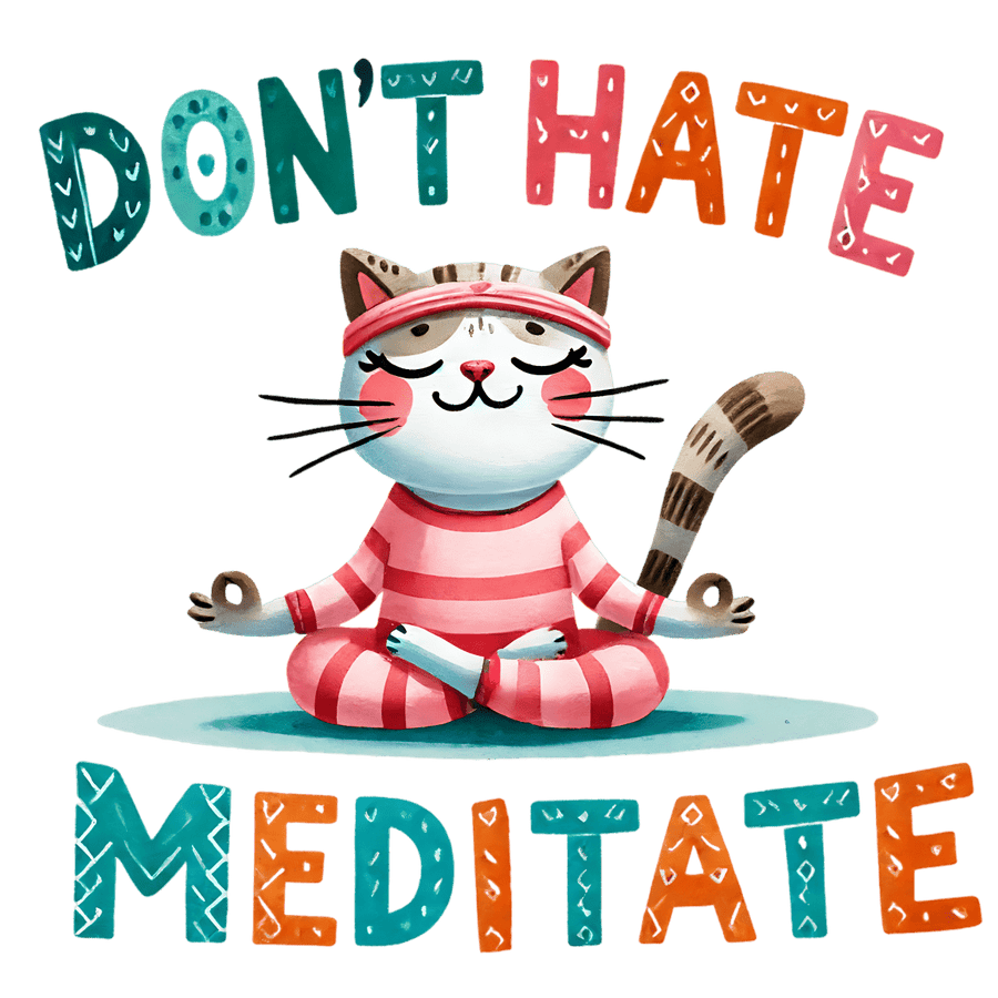 Dont Hate Meditate - Ready To Press DTF Transfers - Buy Bulk DTF