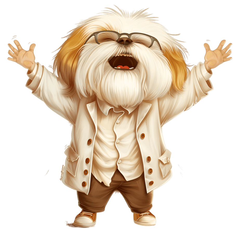 Dorky Shih Tzu - Ready To Press DTF Transfers - Buy Bulk DTF