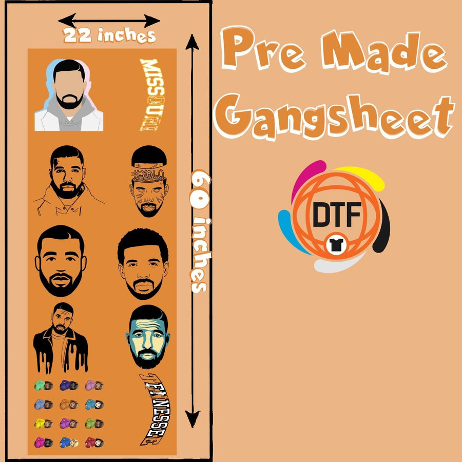 Drake Dreams Collective Premade DTF Gangsheet - Buy Bulk DTF