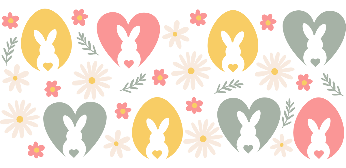 Easter Rabbits - UV DTF Libbey Glass Wrap - Buy Bulk DTF