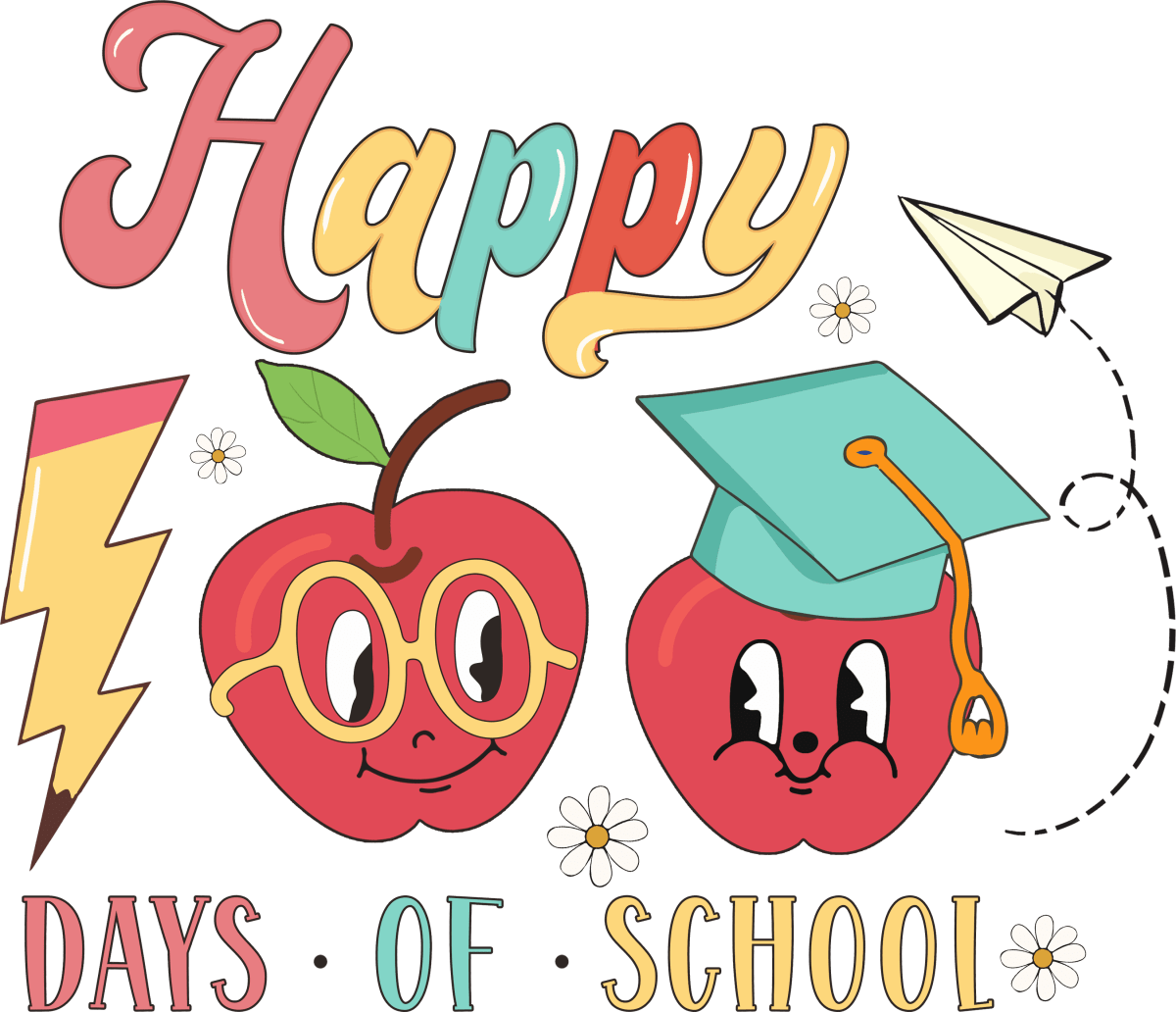 Educational 100 Days - Ready to Press DTF Transfers - Buy Bulk DTF