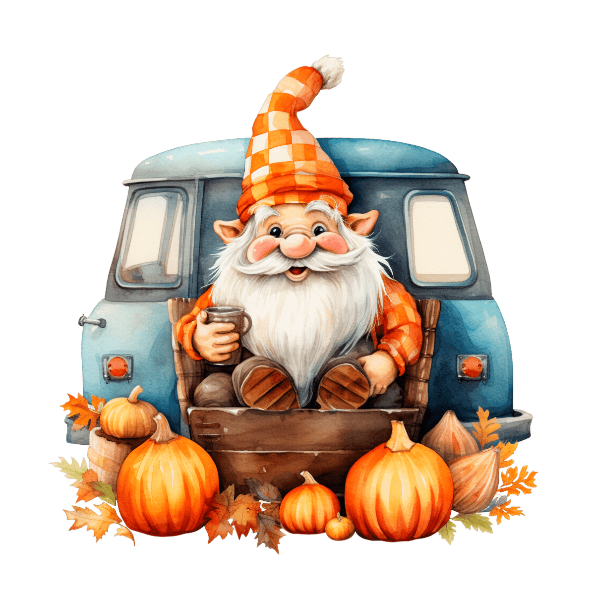 Elegant Watercolor Christmas Trucks & Fall – Ready To Press DTF Transfers - Buy Bulk DTF