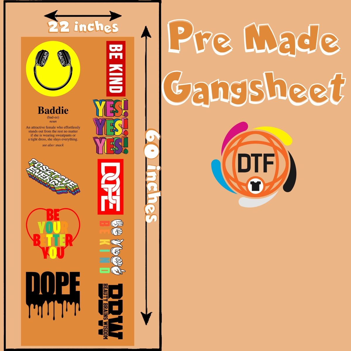 Empowerment Essentials Crew Premade DTF Gangsheet - Buy Bulk DTF