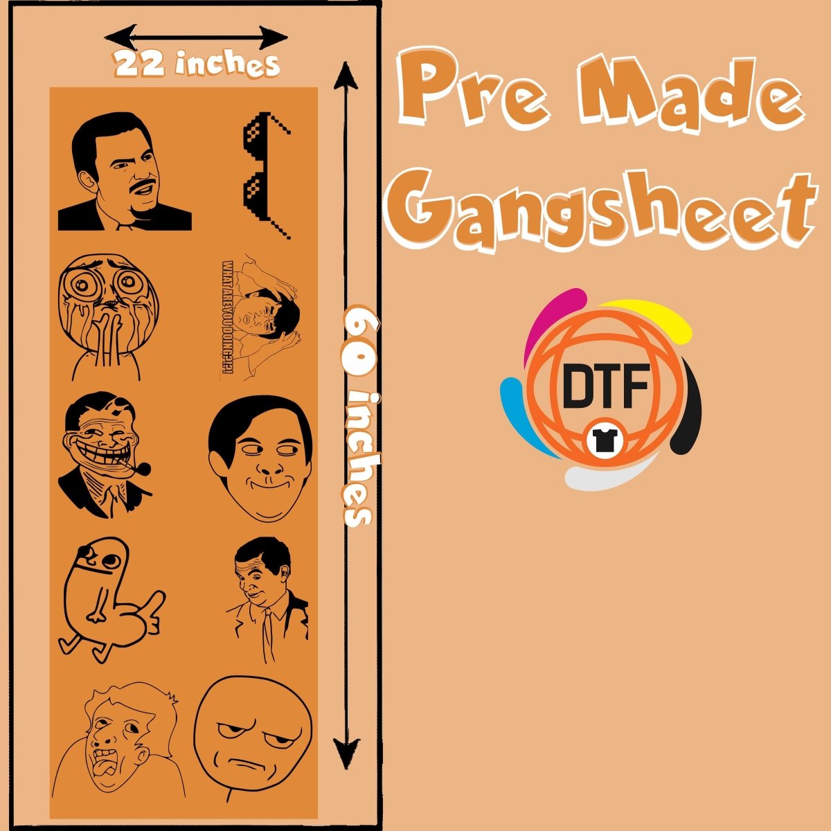 Epic Laughs Collective Premade DTF Gangsheet - Buy Bulk DTF