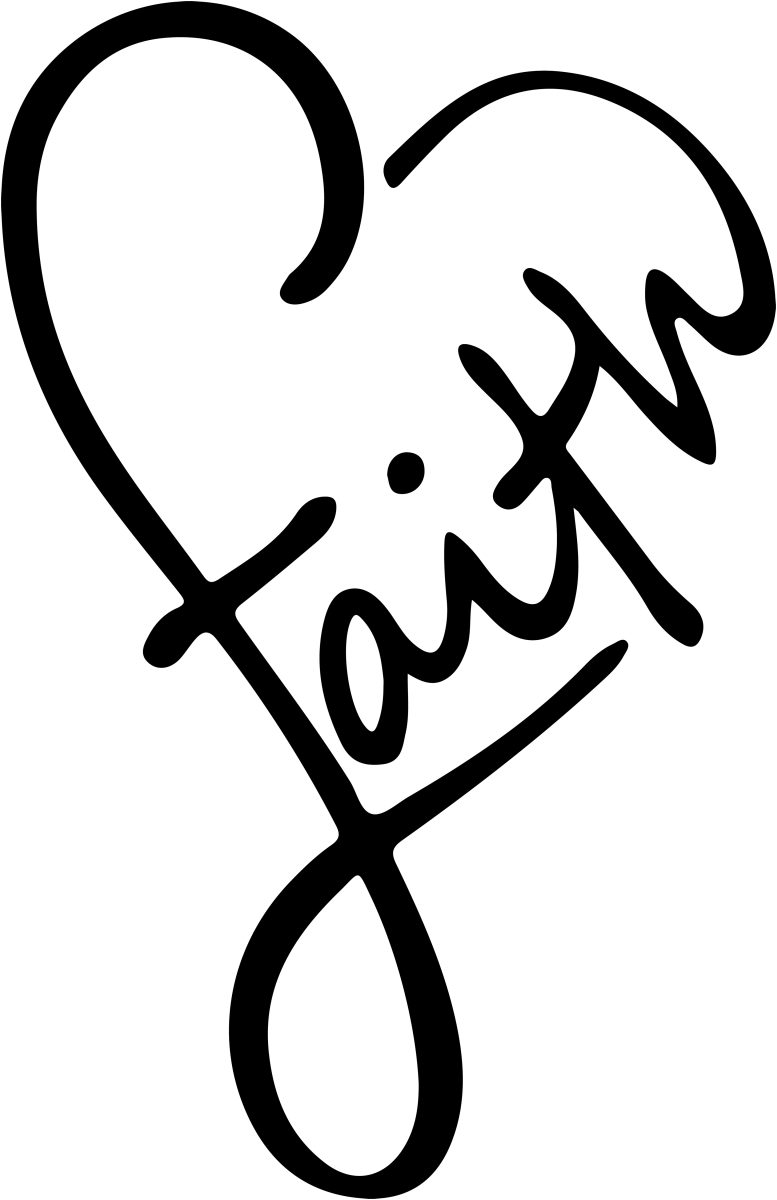 Faith Heart Faith Jesus Religious - Ready To Press DTF Transfers - Buy Bulk DTF