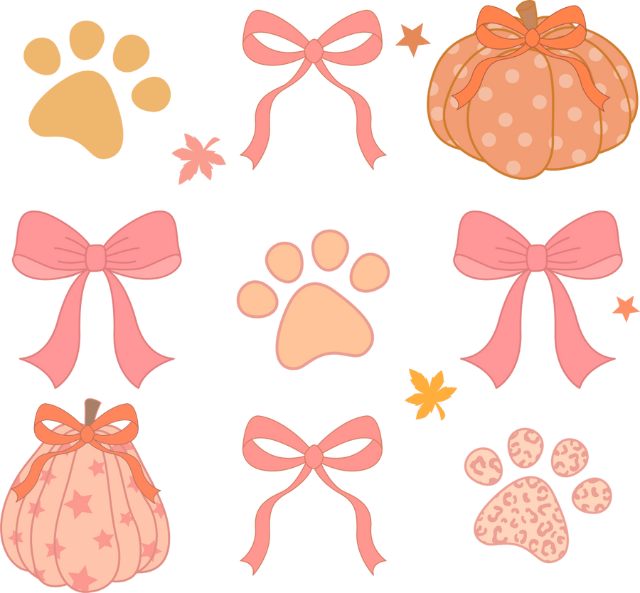 Fall Pumpkin Paw - Ready To Press DTF Transfers - Buy Bulk DTF