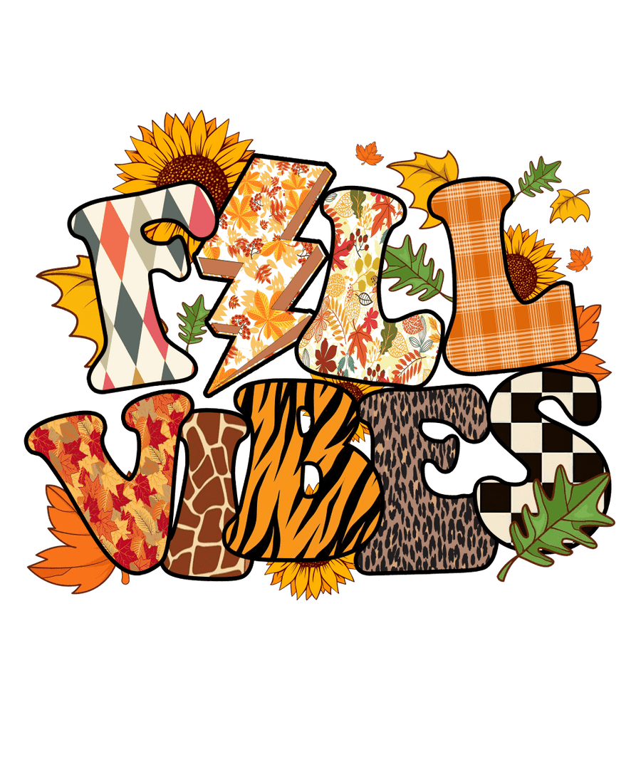 Fall Vibes - Ready To Press DTF Transfers - Buy Bulk DTF