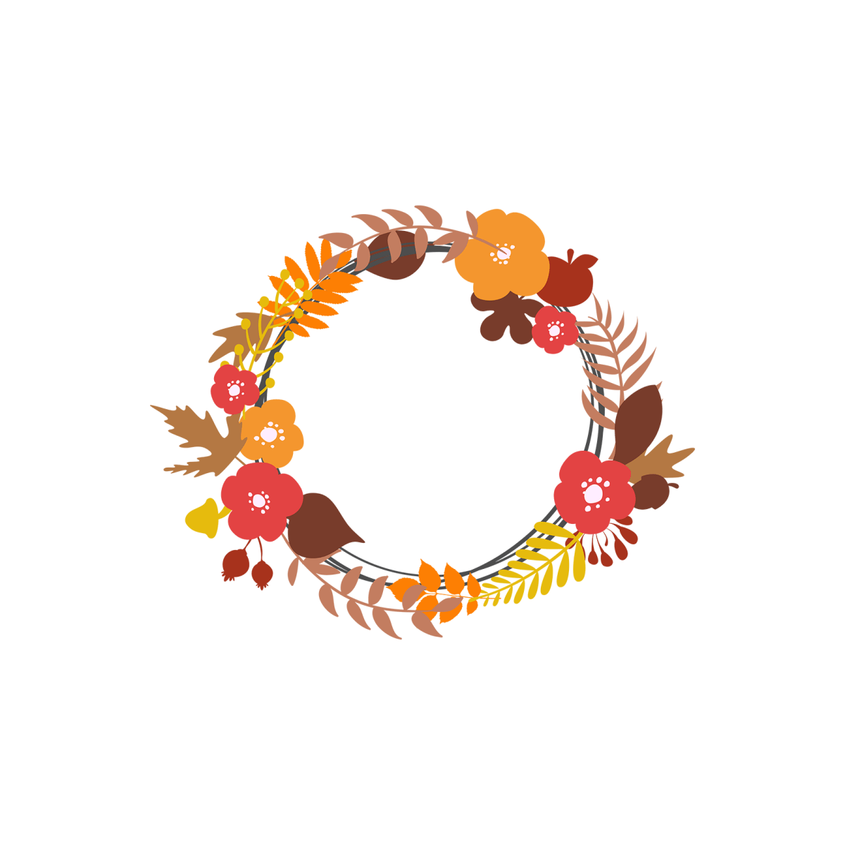 Fall Wreath - 03 - Ready To Press DTF Transfers - Buy Bulk DTF
