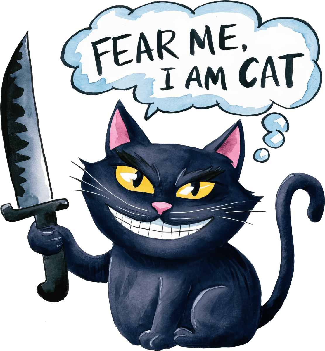 Fear Me I Am Cat - Ready To Press DTF Transfers - Buy Bulk DTF