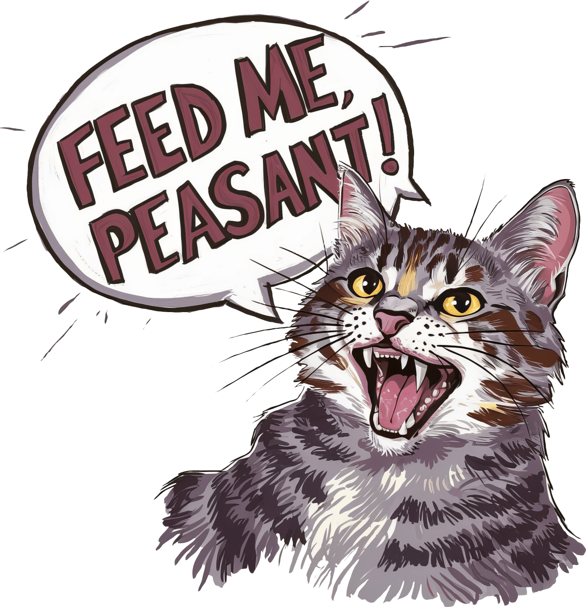 Feed Me Peasant! - Ready To Press DTF Transfers - Buy Bulk DTF