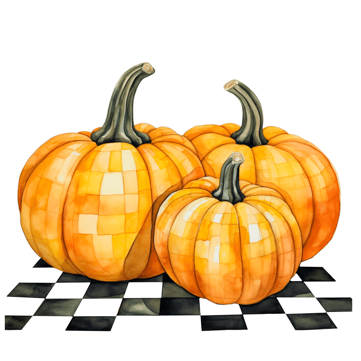 Festive Watercolor Pumpkins – Ready To Press DTF Transfers - Buy Bulk DTF