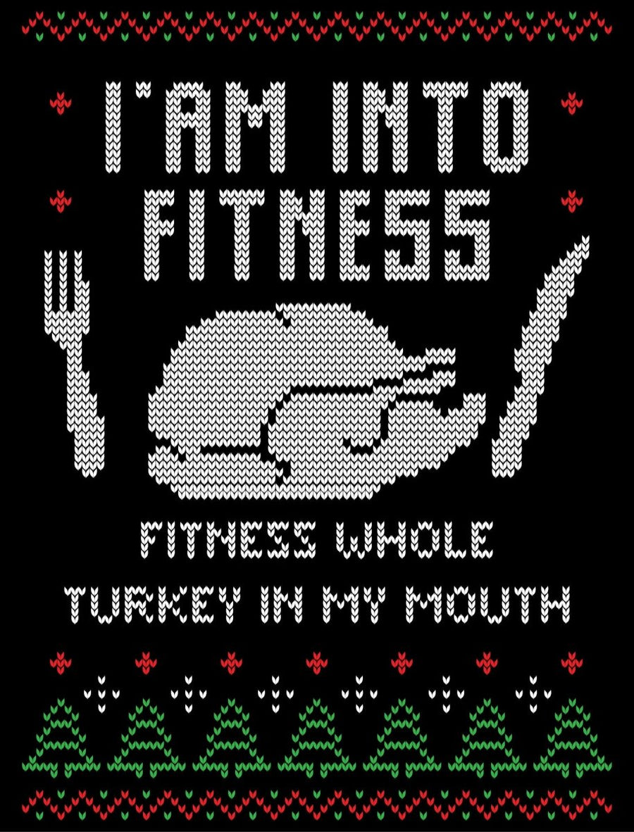 Fitness Whole Turkey In My Mouth Ugly Christmas Sweater Party Ready To Press DTF Transfer - Buy Bulk DTF