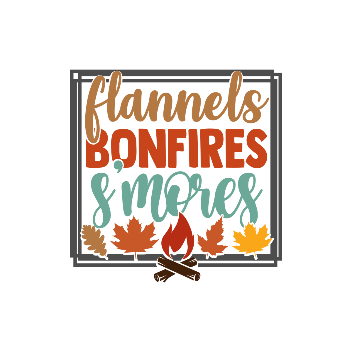 Flannels Bonfires Smores - Ready To Press DTF Transfers - Buy Bulk DTF