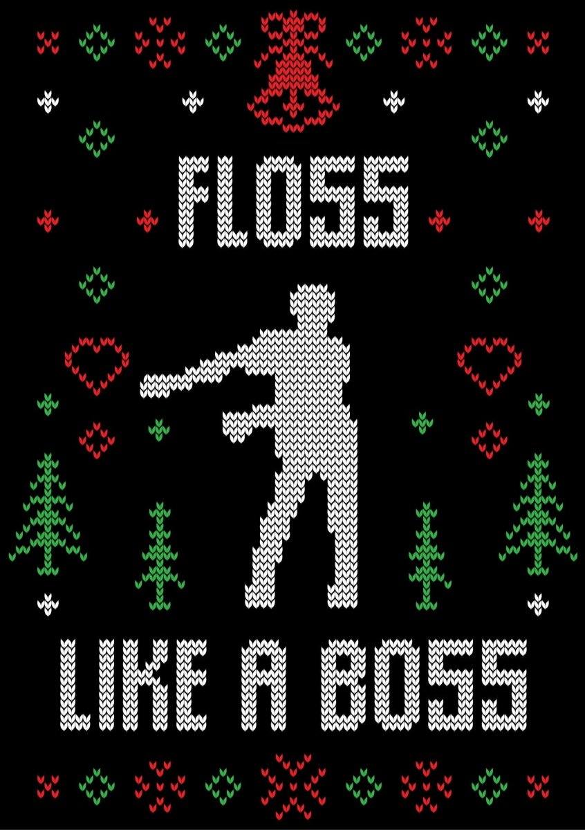 Floss Like A Boss Ugly Christmas Sweater Party Ready To Press DTF Transfer - Buy Bulk DTF