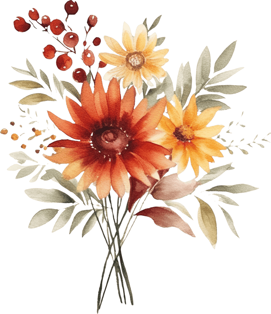 Flower Bouquet 02 - Ready To Press DTF Transfers - Buy Bulk DTF