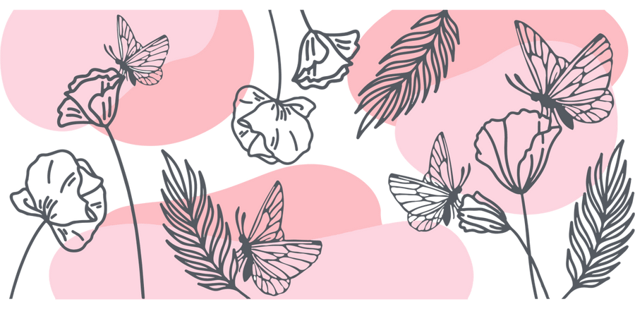 Flower Line - UV DTF Libbey Glass Wrap - Buy Bulk DTF