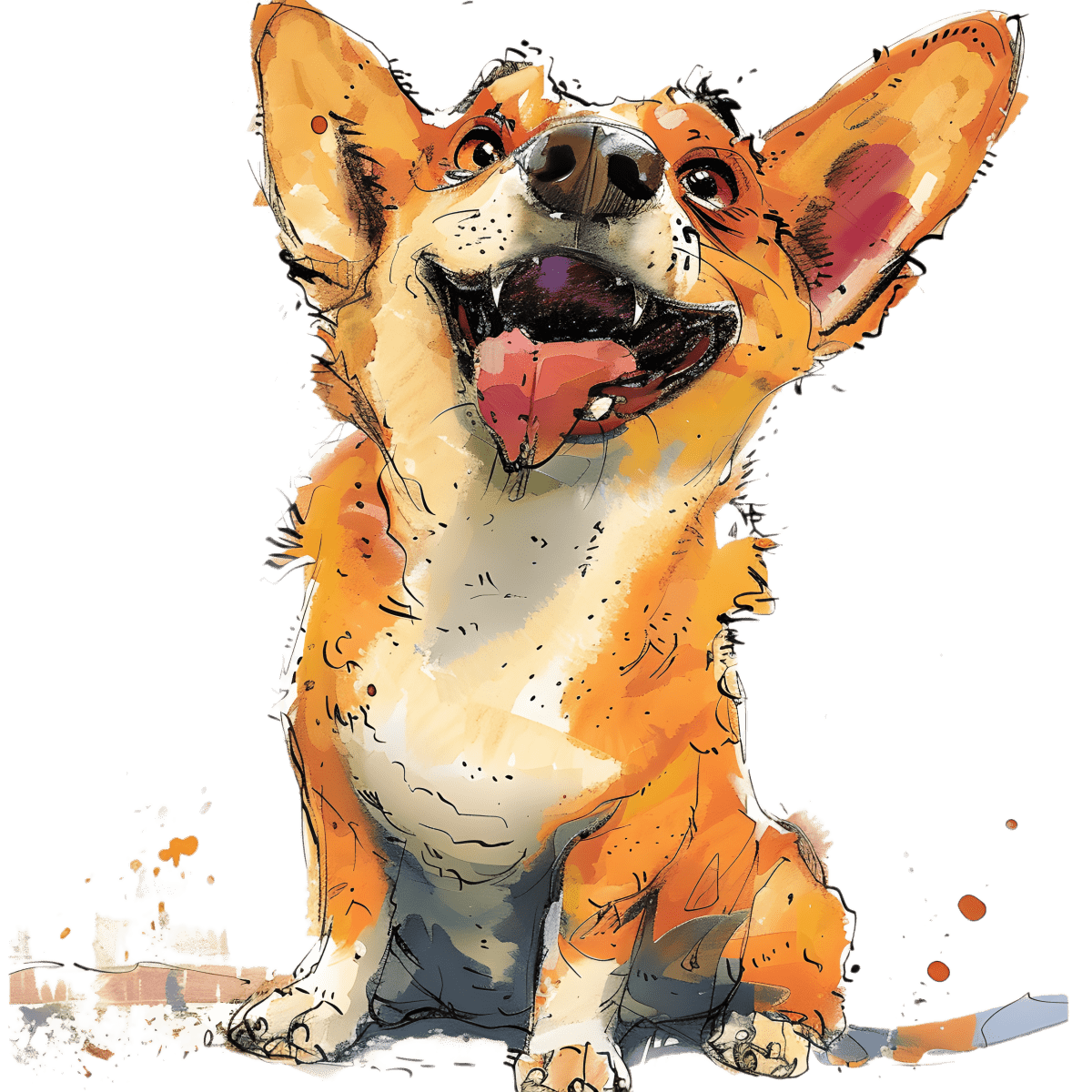 Fluffy Corgi Fun - Ready To Press DTF Transfers - Buy Bulk DTF