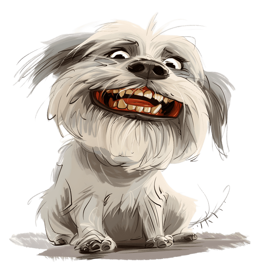 Fluffy Shih Tzu Fun - Ready To Press DTF Transfers - Buy Bulk DTF