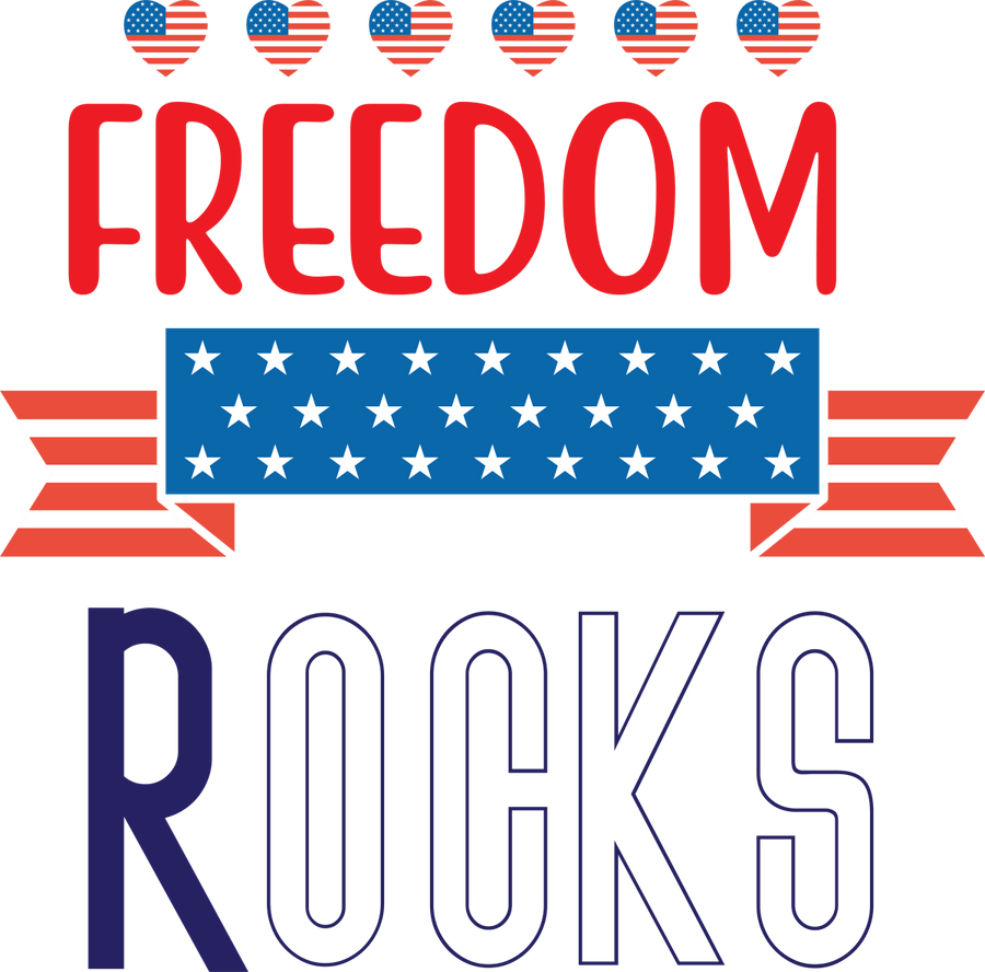 Freedom Rocks - 1096 Ready to Press DTF Transfer - Buy Bulk DTF