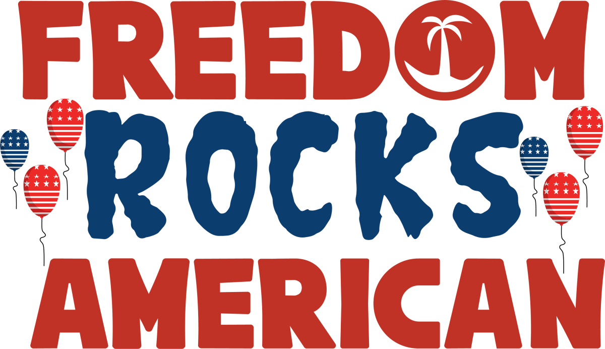 Freedom Rocks American - 1095 Ready to Press DTF Transfer - Buy Bulk DTF