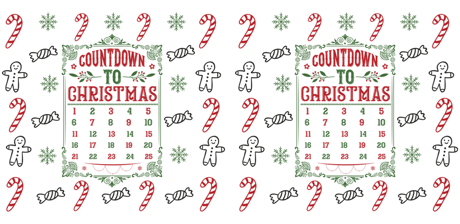 Frosted Noel Collection UV DTF Libbey Glass Wrap - Buy Bulk DTF