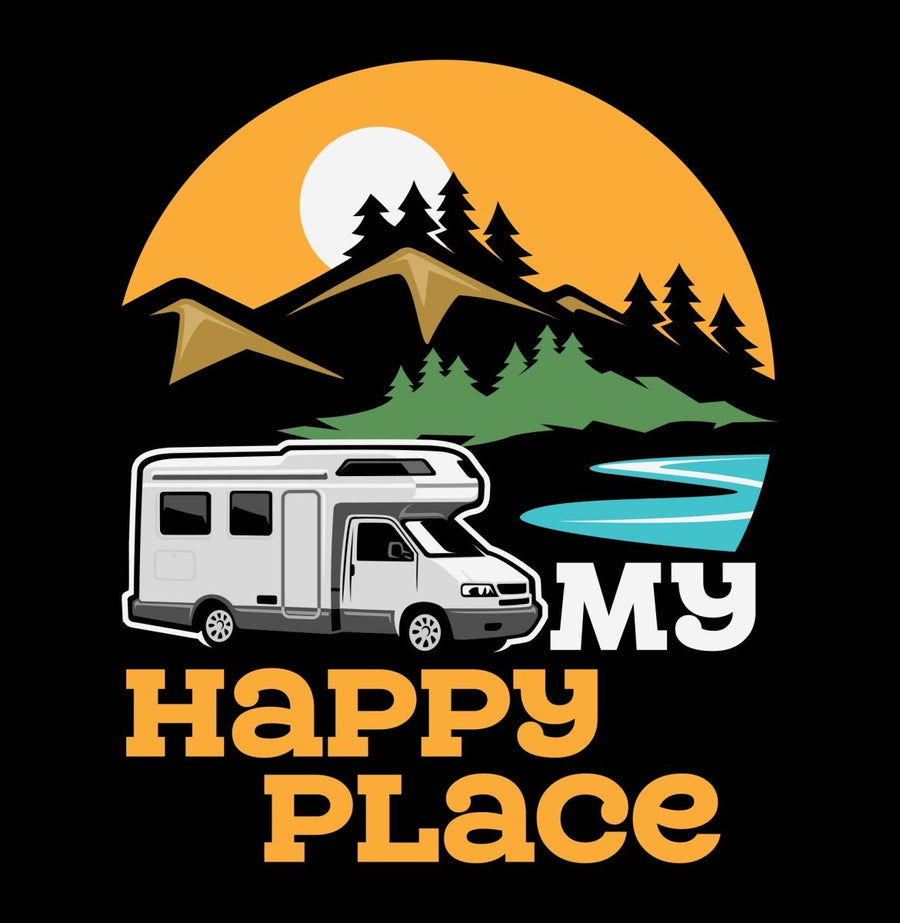 Funny Camping Gift My Happy Ready To Press DTF Transfer - Buy Bulk DTF