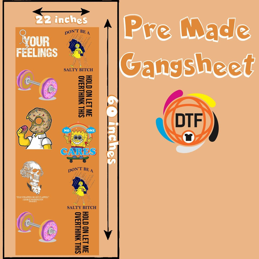 Funny Humor Premade DTF Gangsheet - Buy Bulk DTF