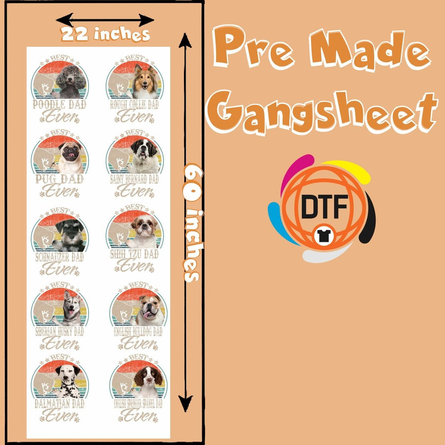 Furry Friends Squad Premade DTF Gangsheet - Buy Bulk DTF