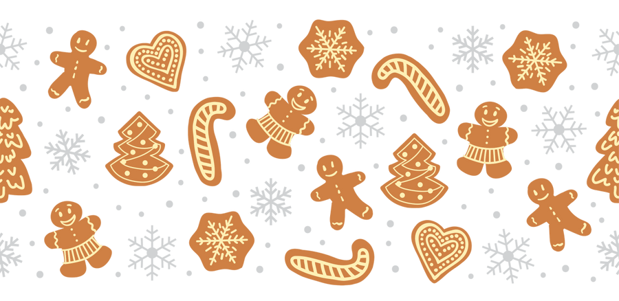 Gingerbread UV DTF Libbey Glass Wrap - Buy Bulk DTF