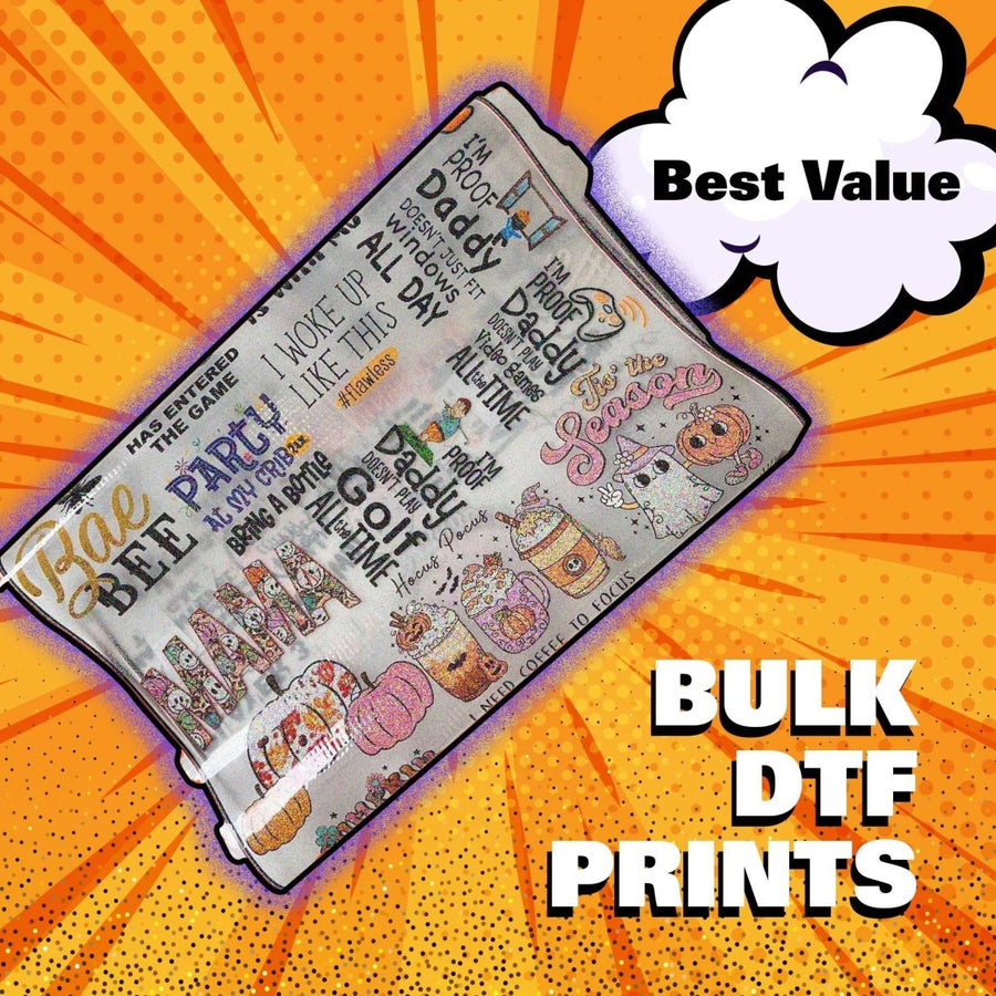 Glitter BULK Sizes - Upload DTF Print - Ready File - Buy Bulk DTF