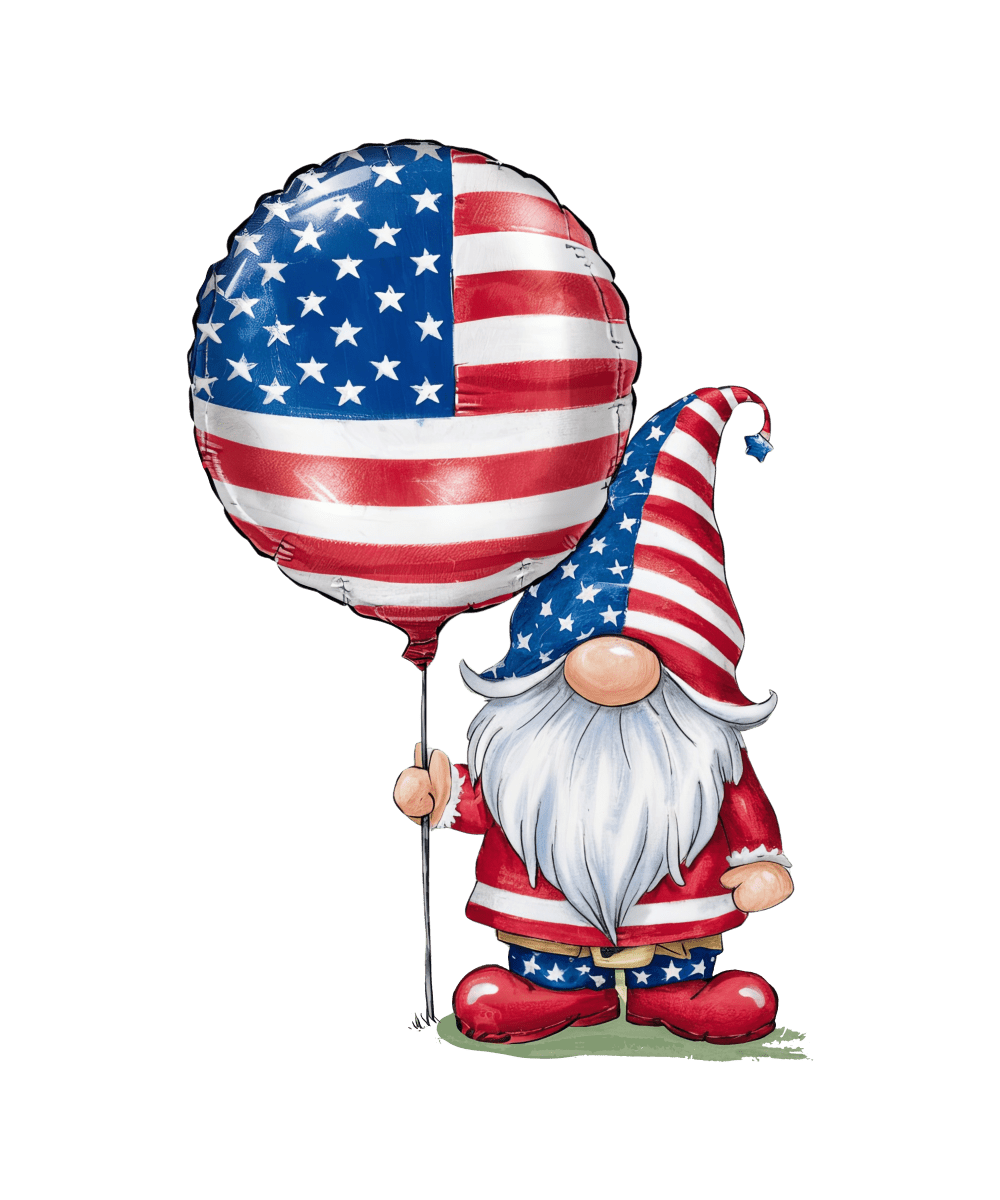 Gnome of Independence Day - Ready To Print DTF Transfers - Buy Bulk DTF