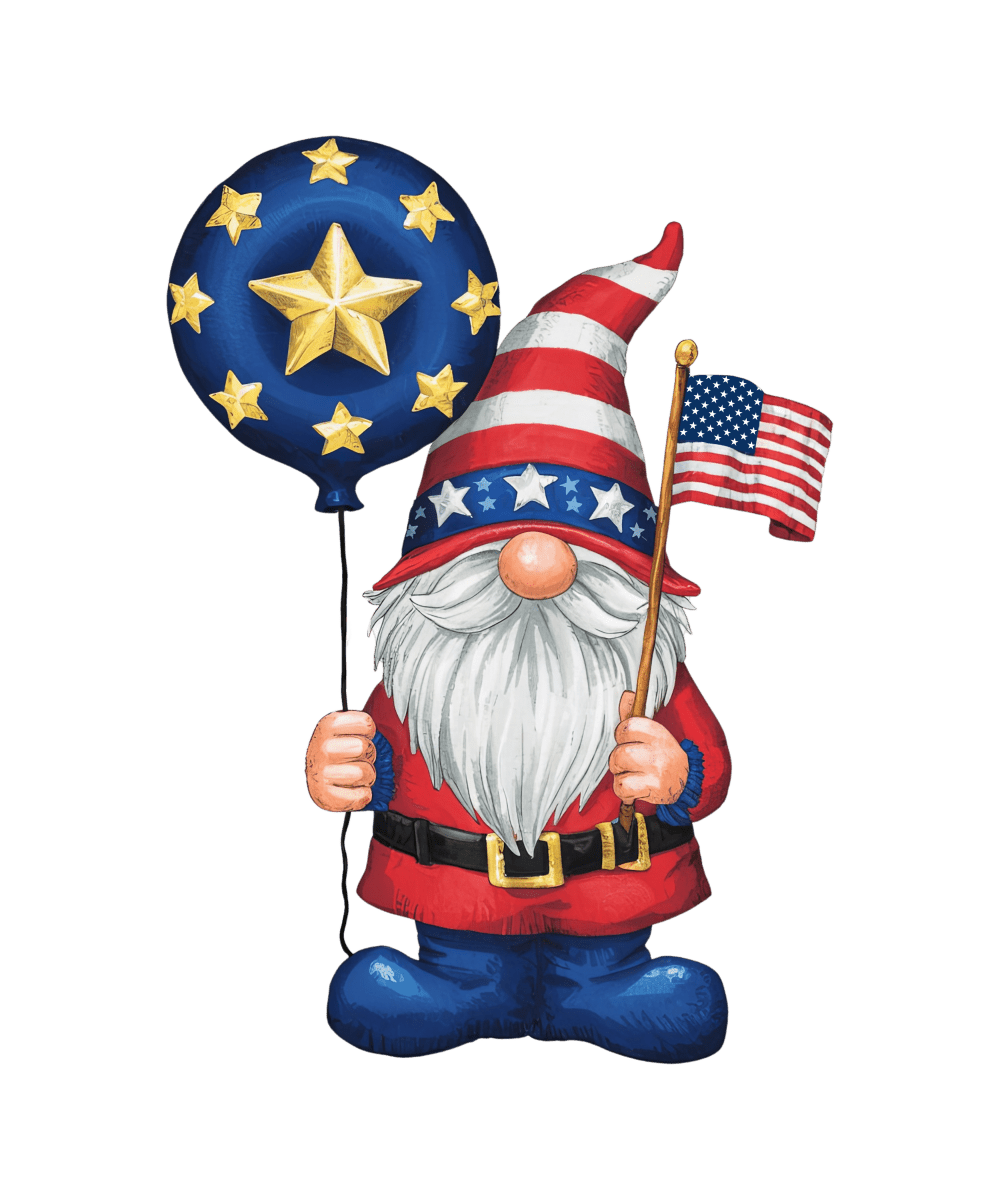 Gnome of Independence - Ready To Print DTF Transfers - Buy Bulk DTF